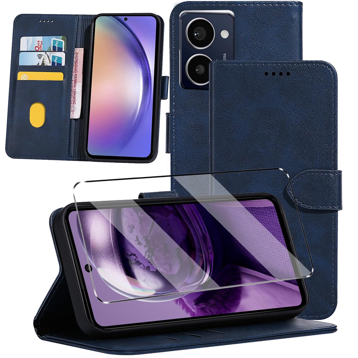 2-in-1 Case Compatible with HMD Pulse Pro/ Pulse Plus Leather Phone Case