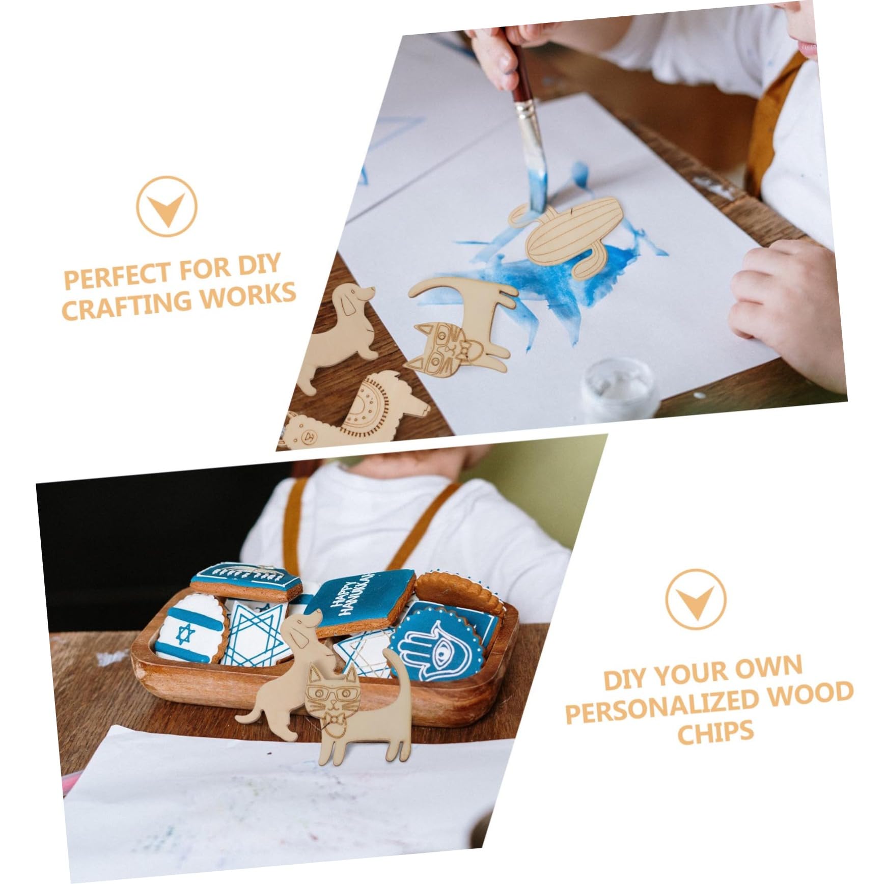 Set Fai Da Te 45 Pezzi Animali In Legno | Figure Per Dipingere E Decorare | Ideale Per Bambini E Artigianato - Foto 5