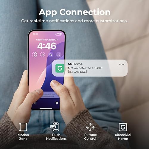 Miniatura 6 de IMILAB Cámara de seguridad enchufable EC6 3K para exteriores cámara para seguridad en el hogar con foco de vigilancia giratoria de 360, cámara de