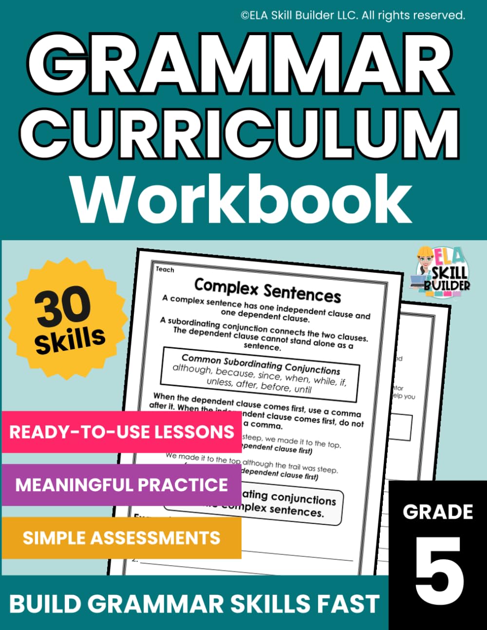 Fifth Grade Grammar Curriculum: Daily Grammar Lessons, Practice & Assessment for Grade 5, Homeschool ELA Curriculum (Elementary Grammar & Writing Workbooks)