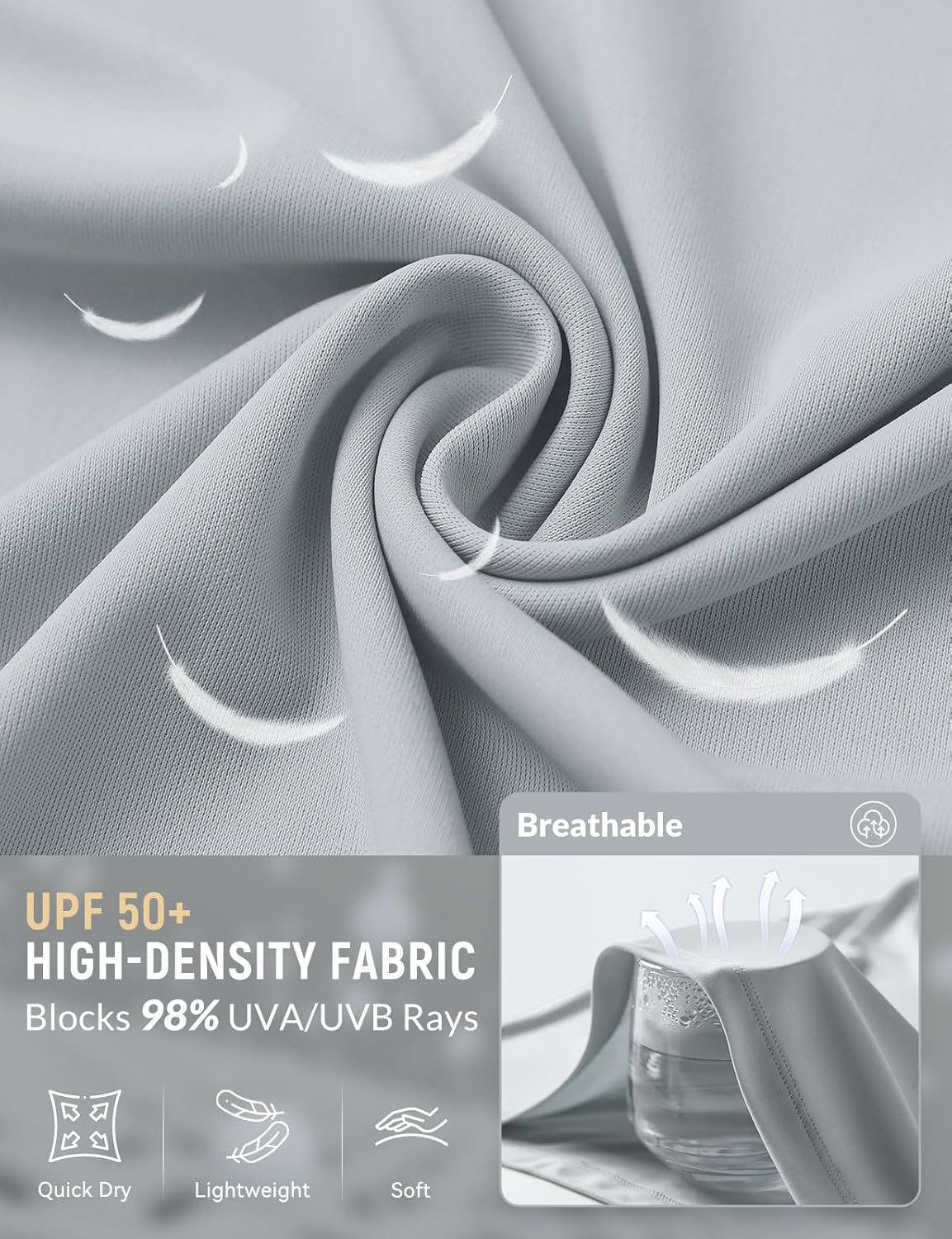 baleaf Men's UPF 50+ Full Zip Light Jacket Hooded Long Sleeve Cooling Shirt with Pocket Hiking Fishing Outdoor Performance - Image 5