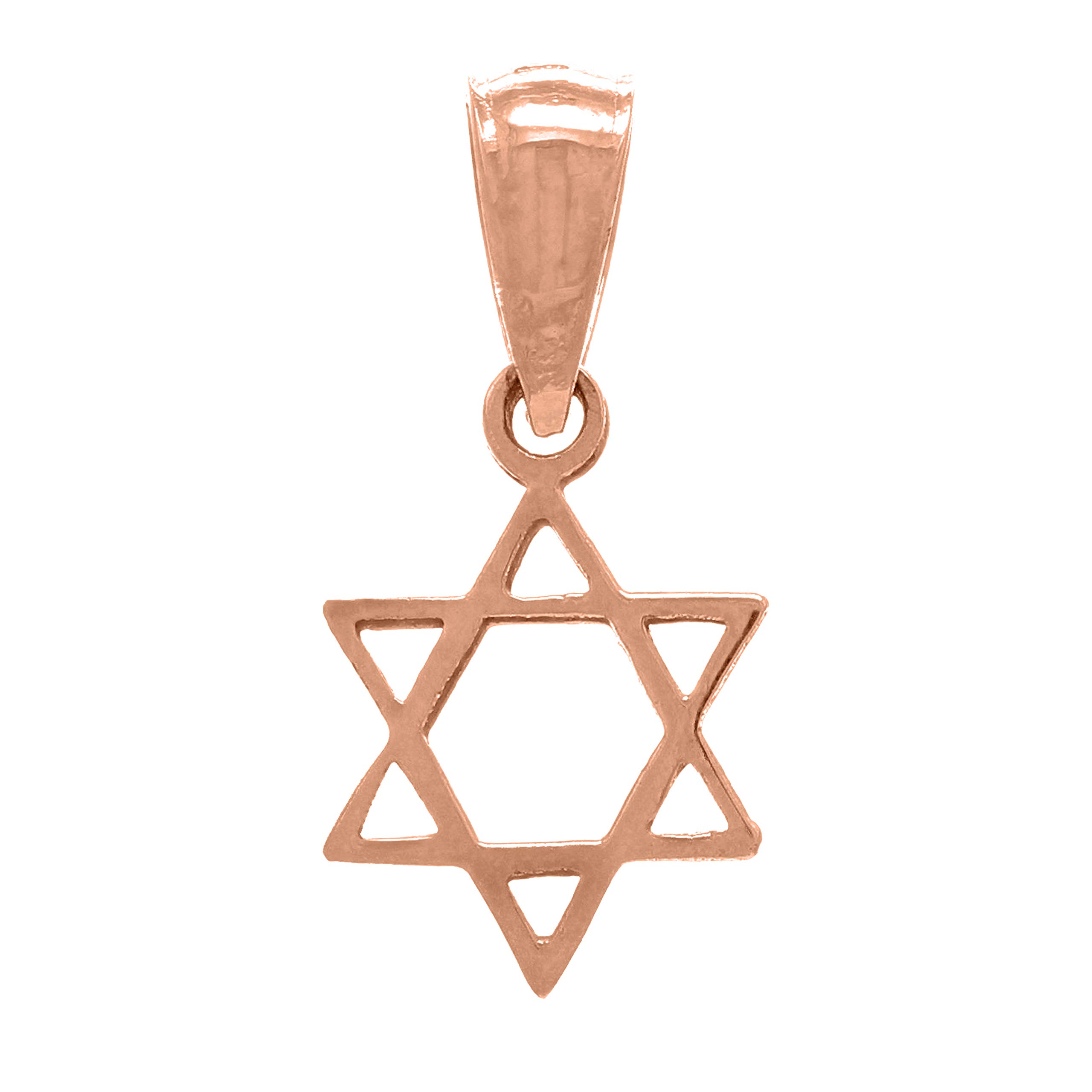Gold & Diamond Direct Simple Classic Star of David Charm Pendant