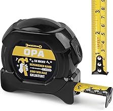 Grandpa Tape Measure with Saying - "Wenn Opa es nicht reparieren kann, sind wir alle geliefert" | Gift for Grandpa | Funny Tool for DIY | Gift Idea Birthday Father's Day Men