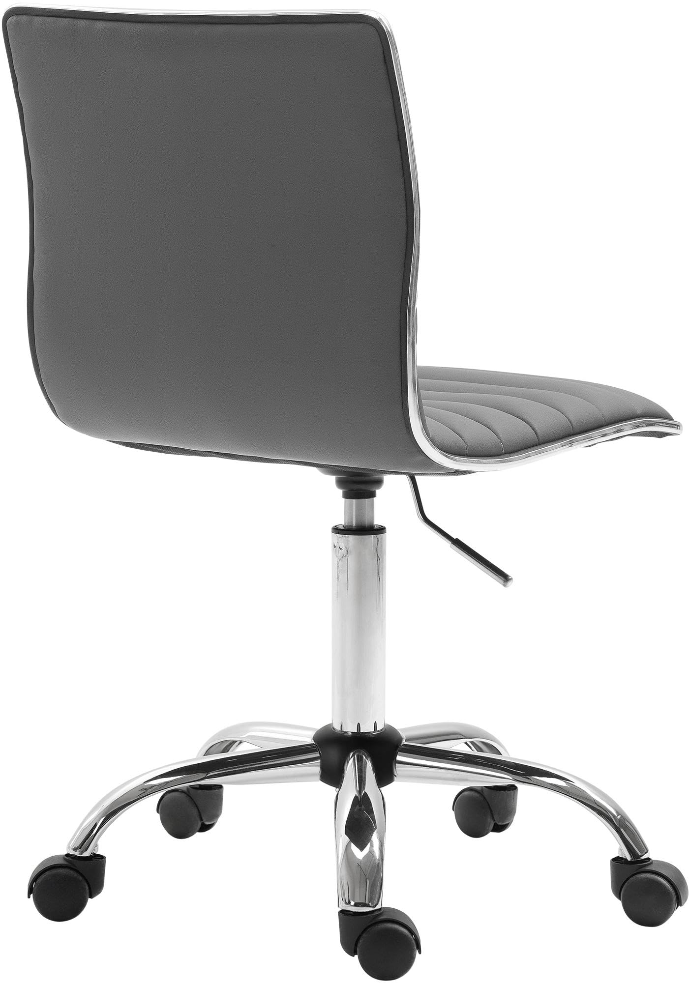 CLP Sgabello ergonomico regolabile in altezza Alamosa con schienale, rivestimento in pelle sintetica, girevole, ideale per ufficio e studi, Colore:grigio