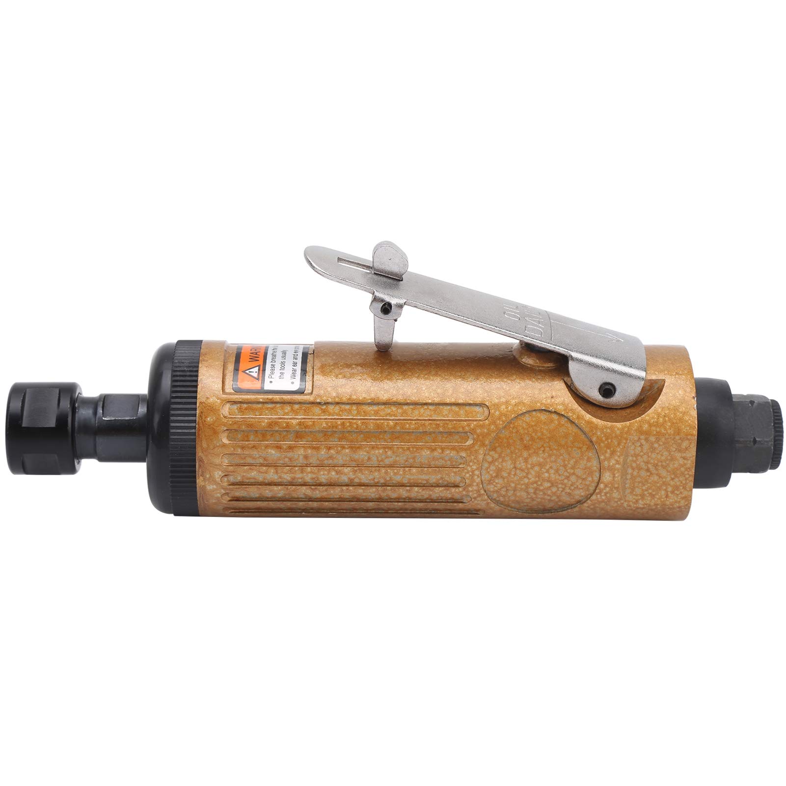 Smerigliatrice pneumatica ad aria compressa per incisione, KP-621, 22.000 giri/min, kit di smerigliatrice ad alta velocità con interruttore di sicurezza, manico diritto compatto (Stile UE)