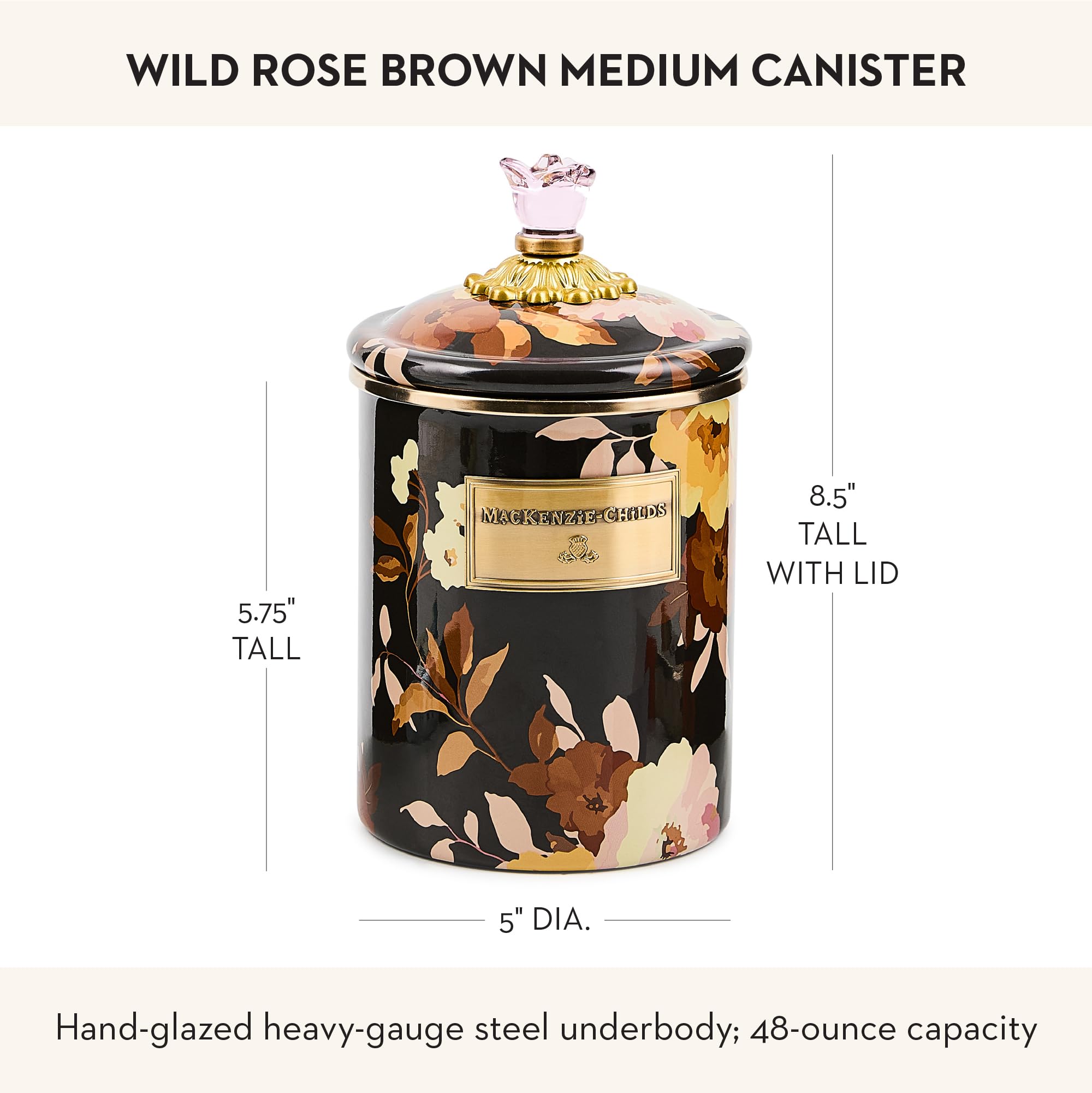 Amazon.com: MACKENZIE-CHILDS Enamel Canister, Kitchen Storage