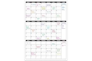 Vertical Dry Erase Monthly Calendar, Wall Calendar Planner