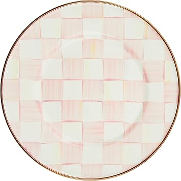 MACKENZIE-CHILDS Rose Check Salad/Dessert Plate