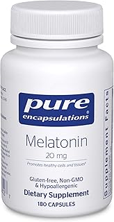 Pure Encapsulations Melatonin 20 mg | Supplement to Support Natural Sleep Cycles, Cells, and Tissues* | 180 Capsules