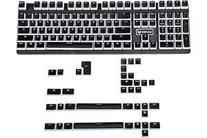 YMDK PBT Doubleshot Shine Through Pudding Keycaps for Gaming Keyboard