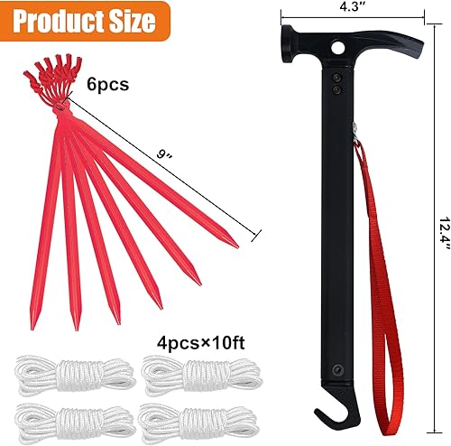 Vista 27 de Eurmax - Estacas para tienda de campaña para la familia, Anaranjado