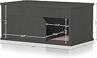 Vista 2 de WAY BASICS Caja de arena para gatos, muebles ocultos para gatos, negro carbón