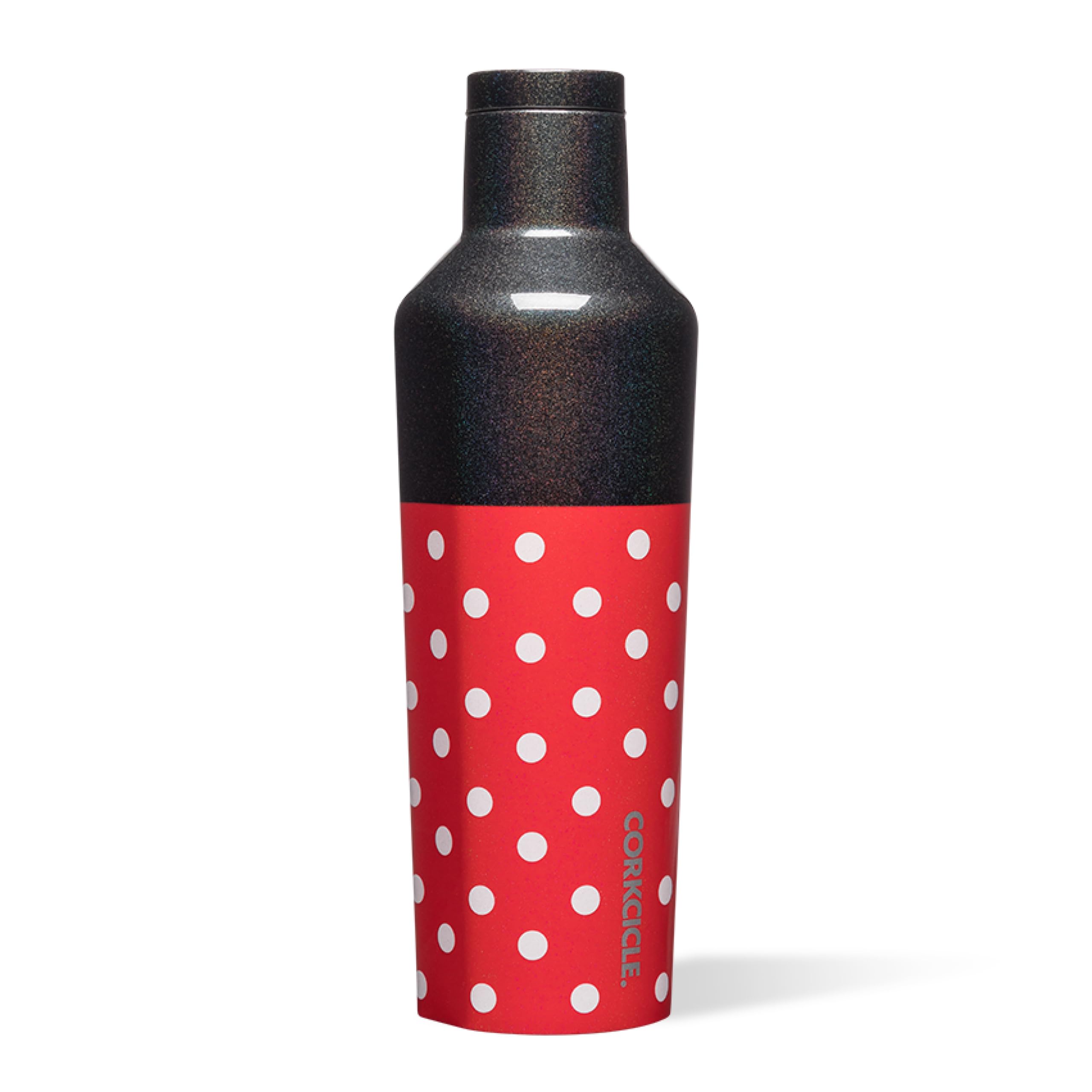 Corkcicle Disney Sport Canteen - Triple-Insulated - Keeps Drinks Cold for 25 Hours or Hot for 12 - Summer Drinkware Gift - Keeps Drinks Ice Cold - Minnie Mouse Polka - 16 oz