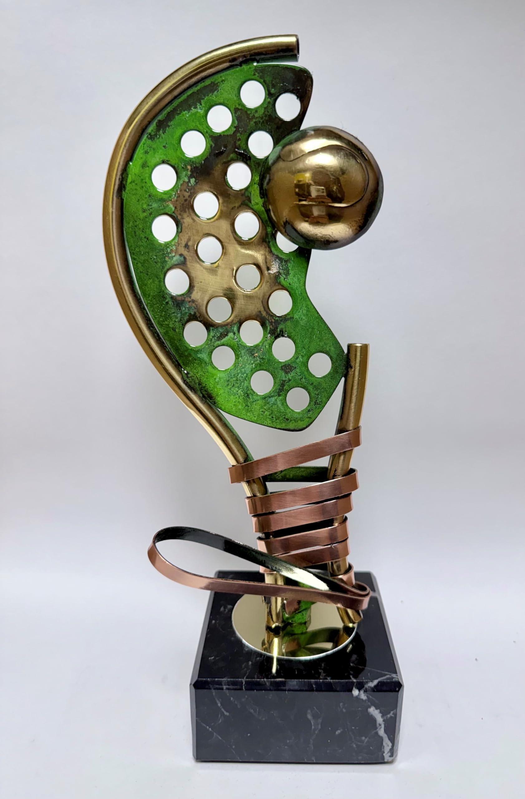 Premios Pádel GRABADOS trofeo PERSONALIZADO de cobre y zinc Pala con pelota