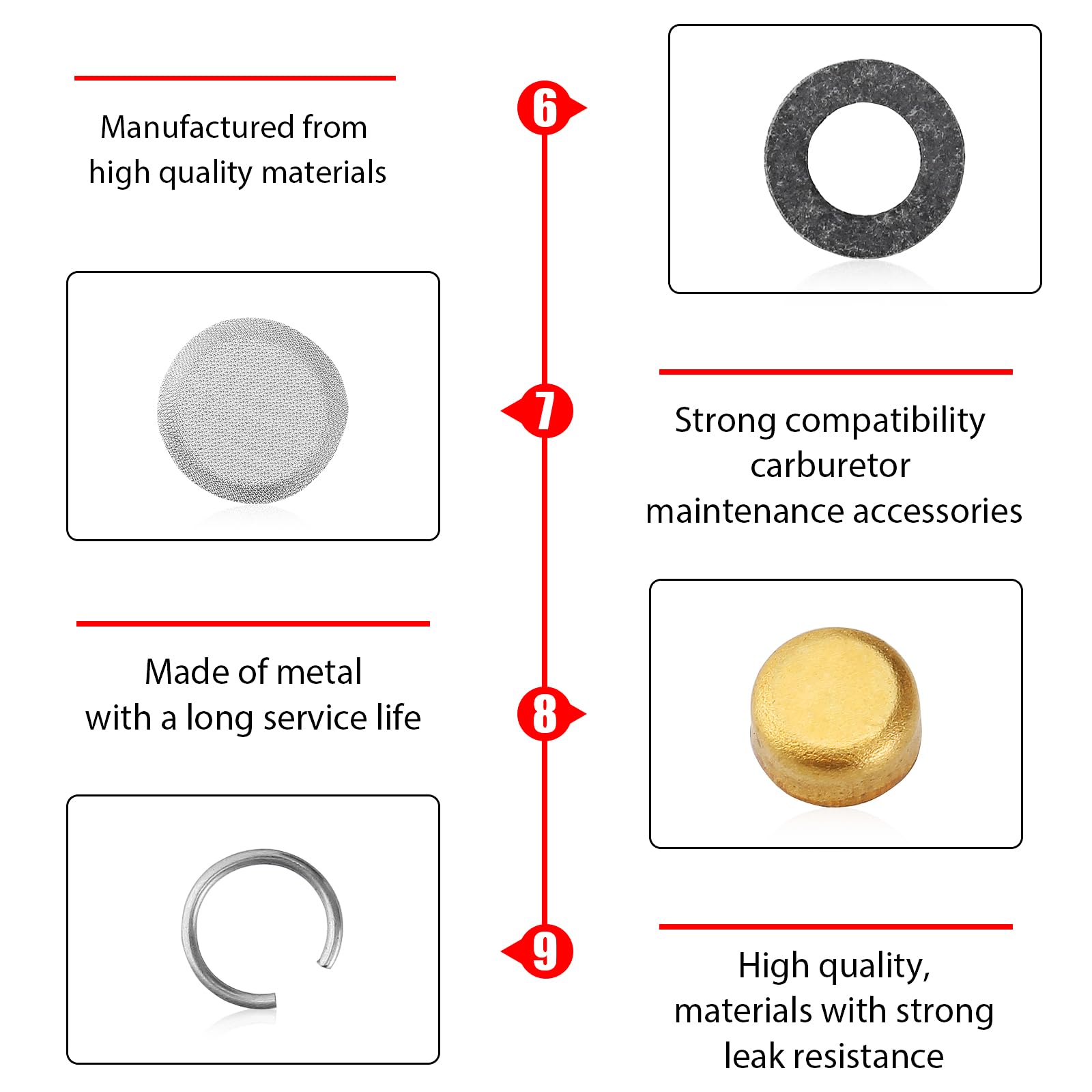 Kit Membrana Guarnizione Carburatore WALBRO WYK Originale D10WY