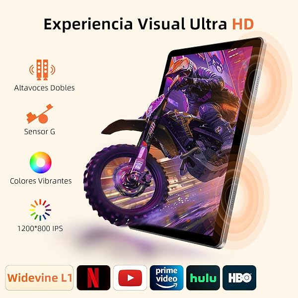Tablet 10 Pulgadas, Tableta Android 15 con Funda, Unisoc T30 Quad-Core, 18 GB RAM + 128 GB ROM + 1 TB TF, Pantalla HD IPS 1280x800, Cámara Dual 5MP + 8MP, 6000 mAh, WiFi 6, BT 5.0, Widevine L1 (K302) - 5