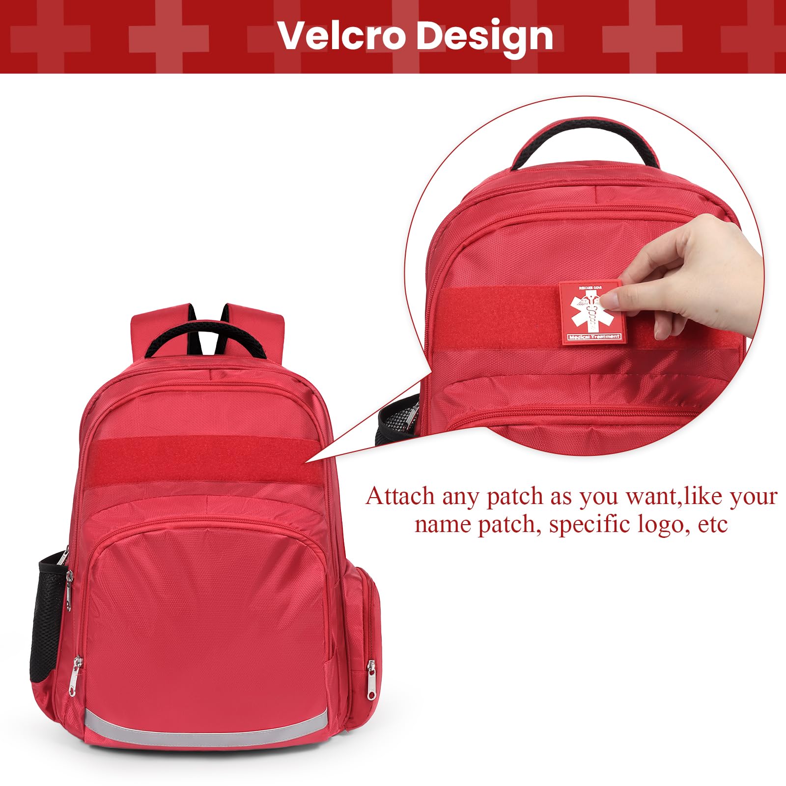 Gatycallaty Emt Erste-Hilfe-Rucksack, leer, Ems, Notfall, Zuhause, Gesundheit, Wandern, Trauma, Reisen, Camping, Rot, 2 Stück