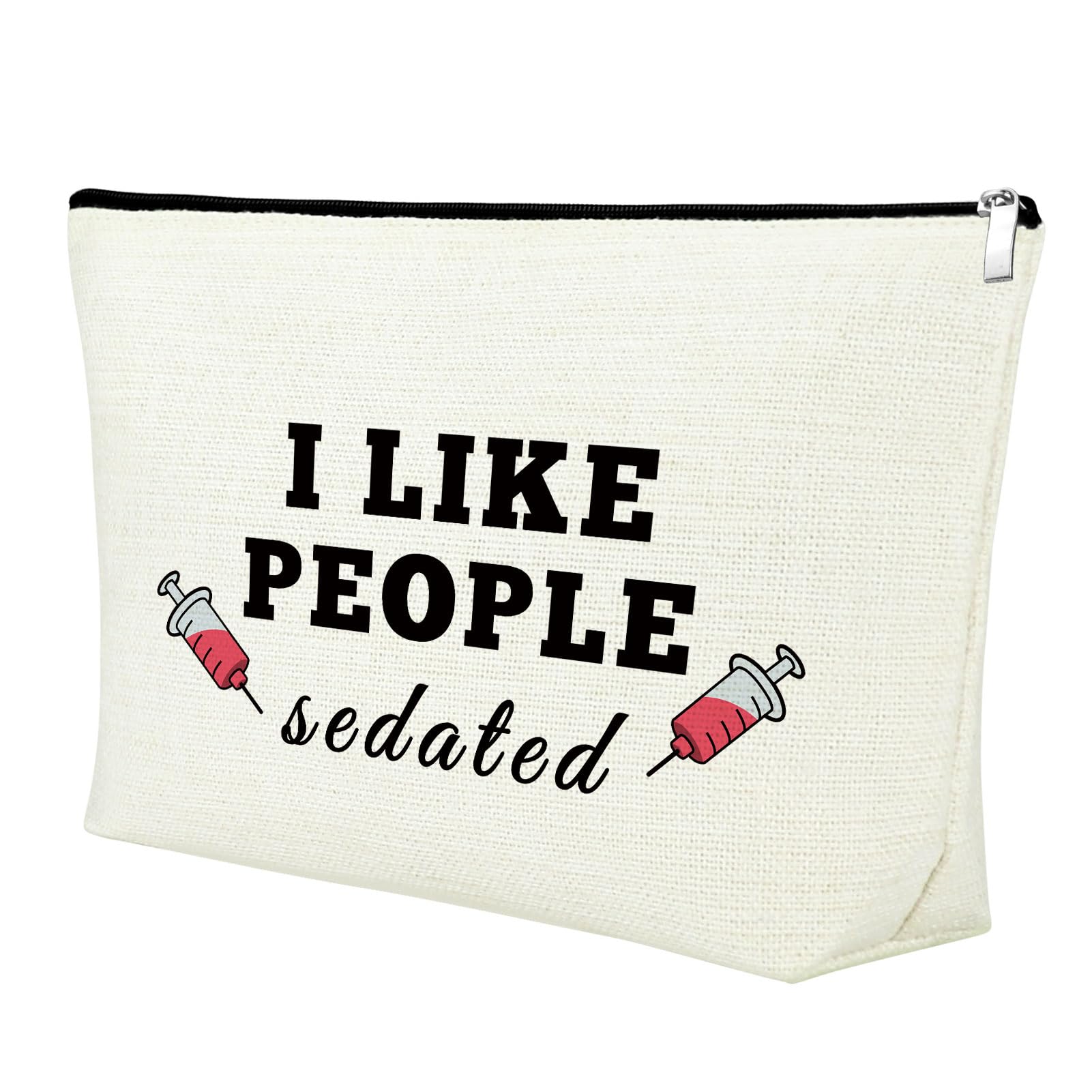 Mxrymvu Anesthesia Gifts Anesthesiologist Makeup Bag Anesthesia Gift for Women Cosmetic Bag Nurse Anesthetist Gifts Travel Bag CRNA Retirement Gift