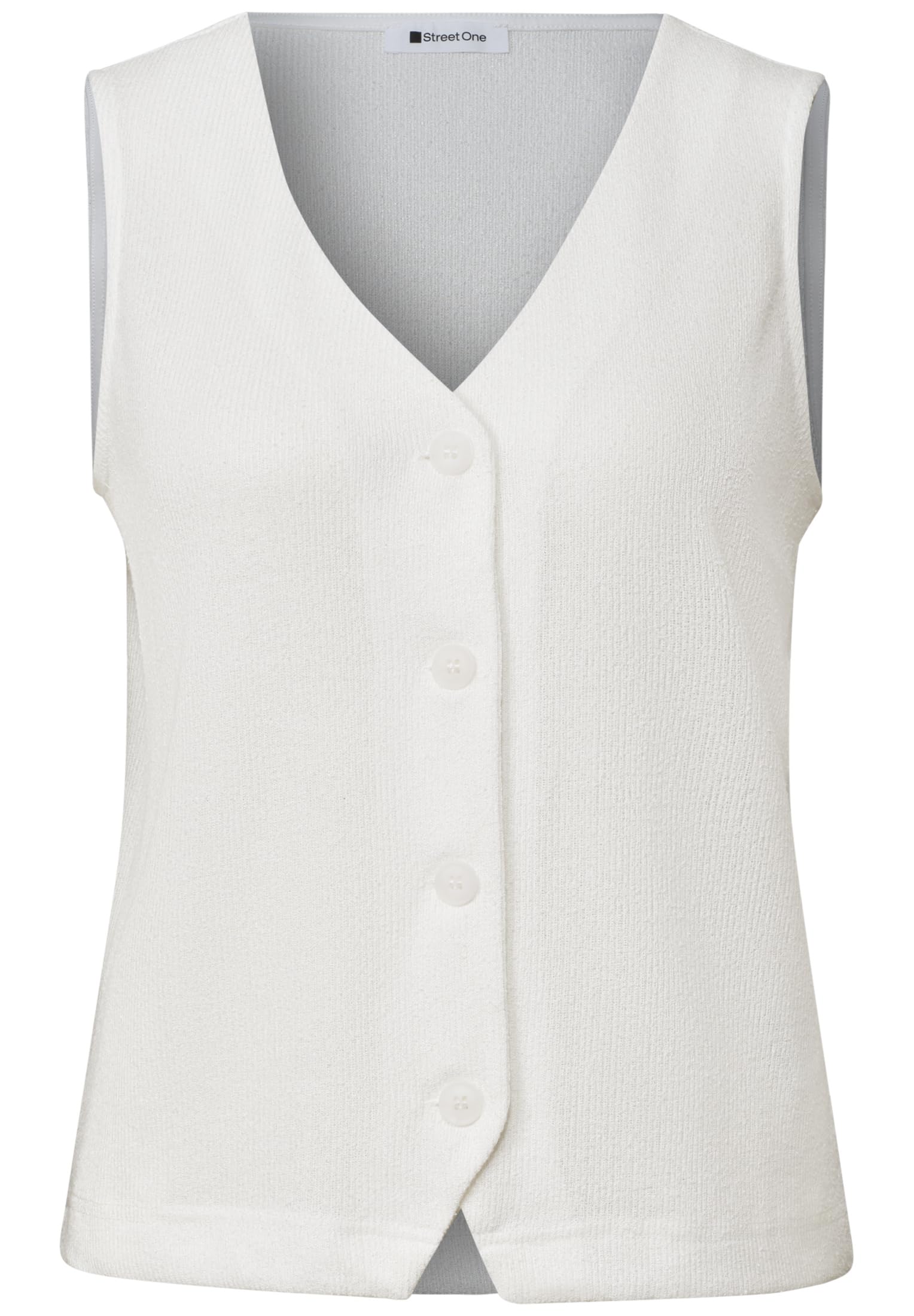 Street One Damen 3231962 Weste in Feinstrick-Optik mit V-Neck (1er Pack)