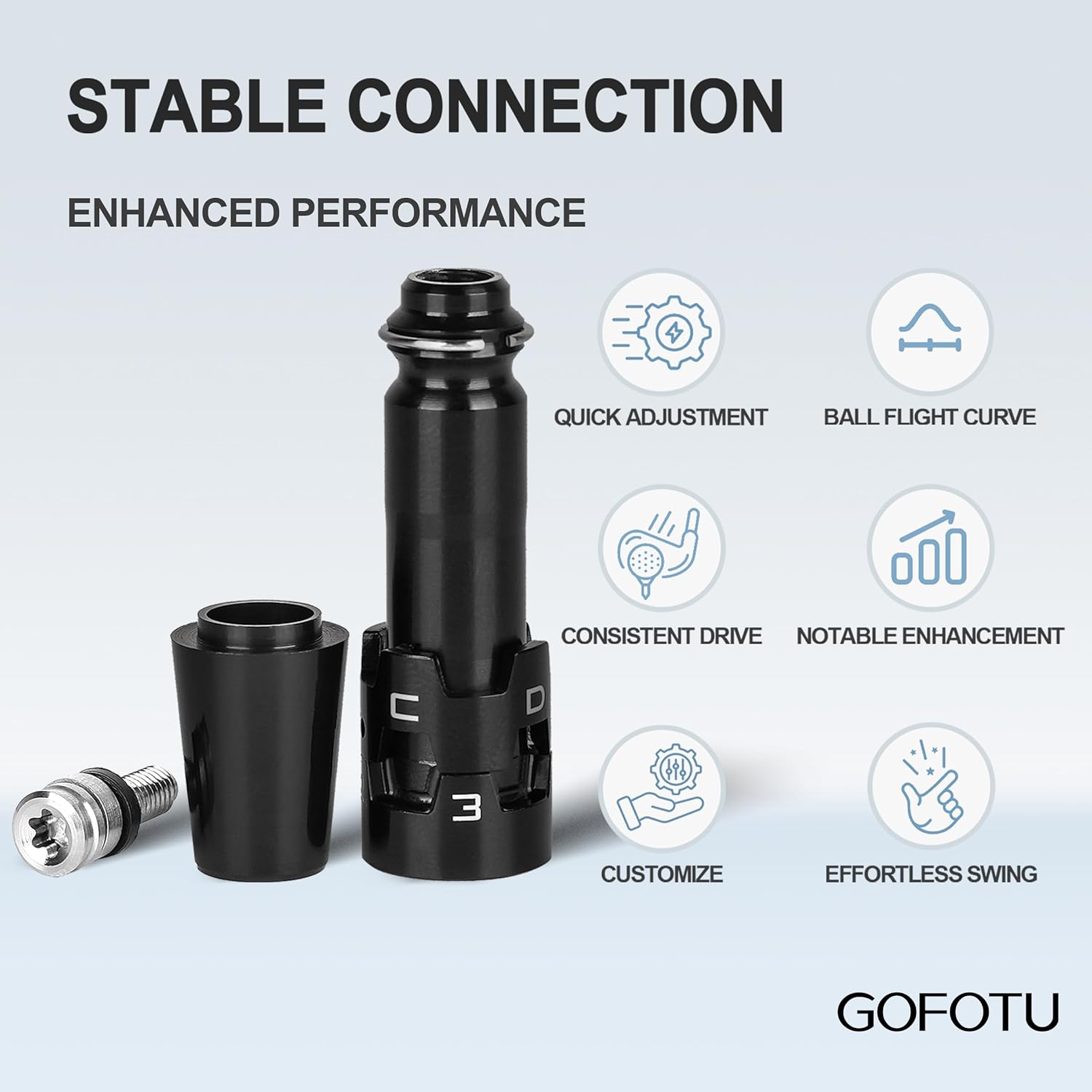 Golf 3pcs .335 Shaft Adapter Sleeve Compatible with GT2 GT3 GT4 TSR2 TSR3 TS2 TS3 TS4 TSi2 TSi3 TSR2 917/915/913D Driver