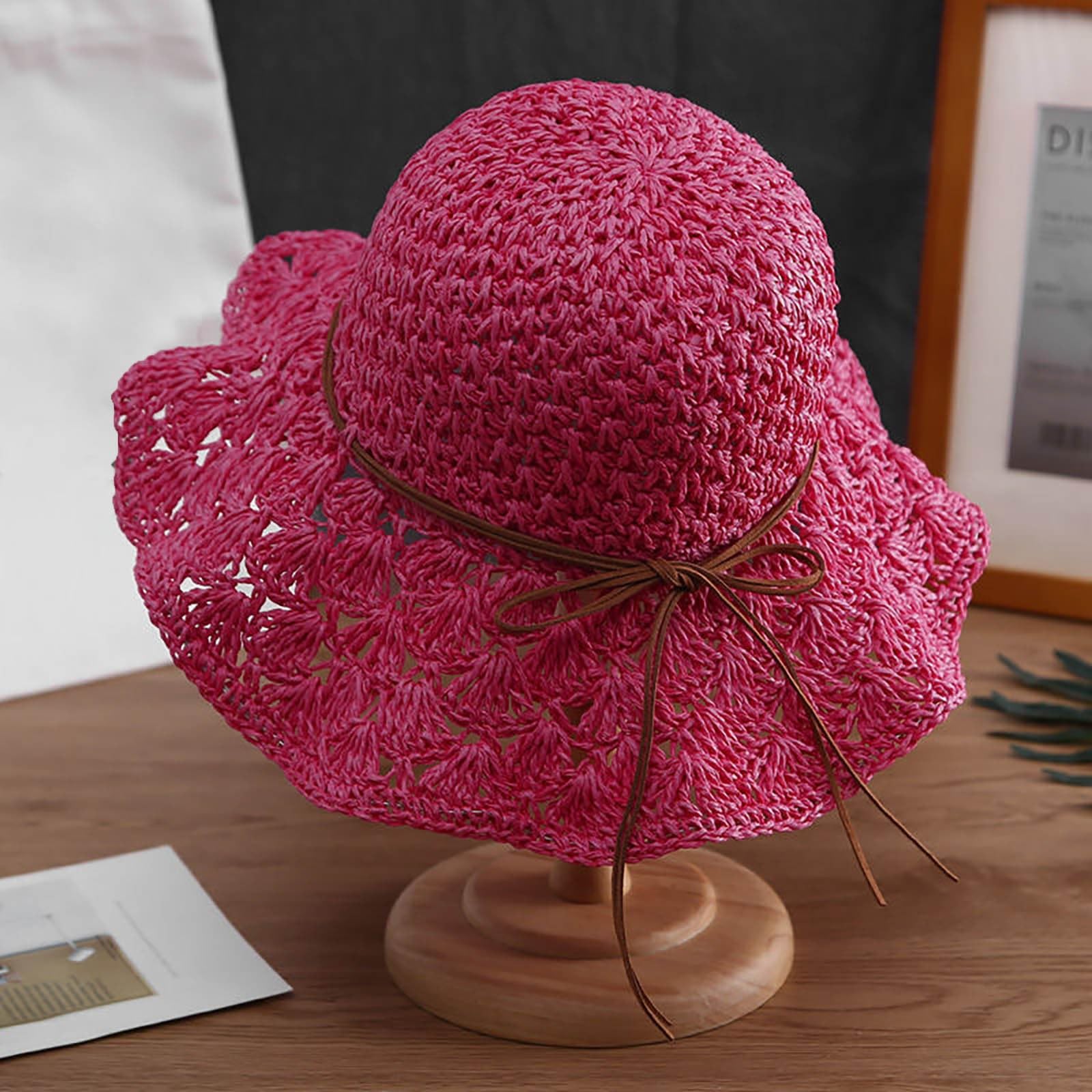 Cappelli estivi da donna cappello da festival cappelli da sole per tesa larga 50+ Panama Fedora pieghevole pieghevole cappello da spiaggia da donna matrimonio