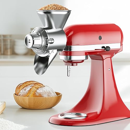 Miniatura 2 de Accesorio para molino de granos para batidora de pie KitchenAid, molino de harina de 9 niveles de metal para KitchenAid, adecuado para granos