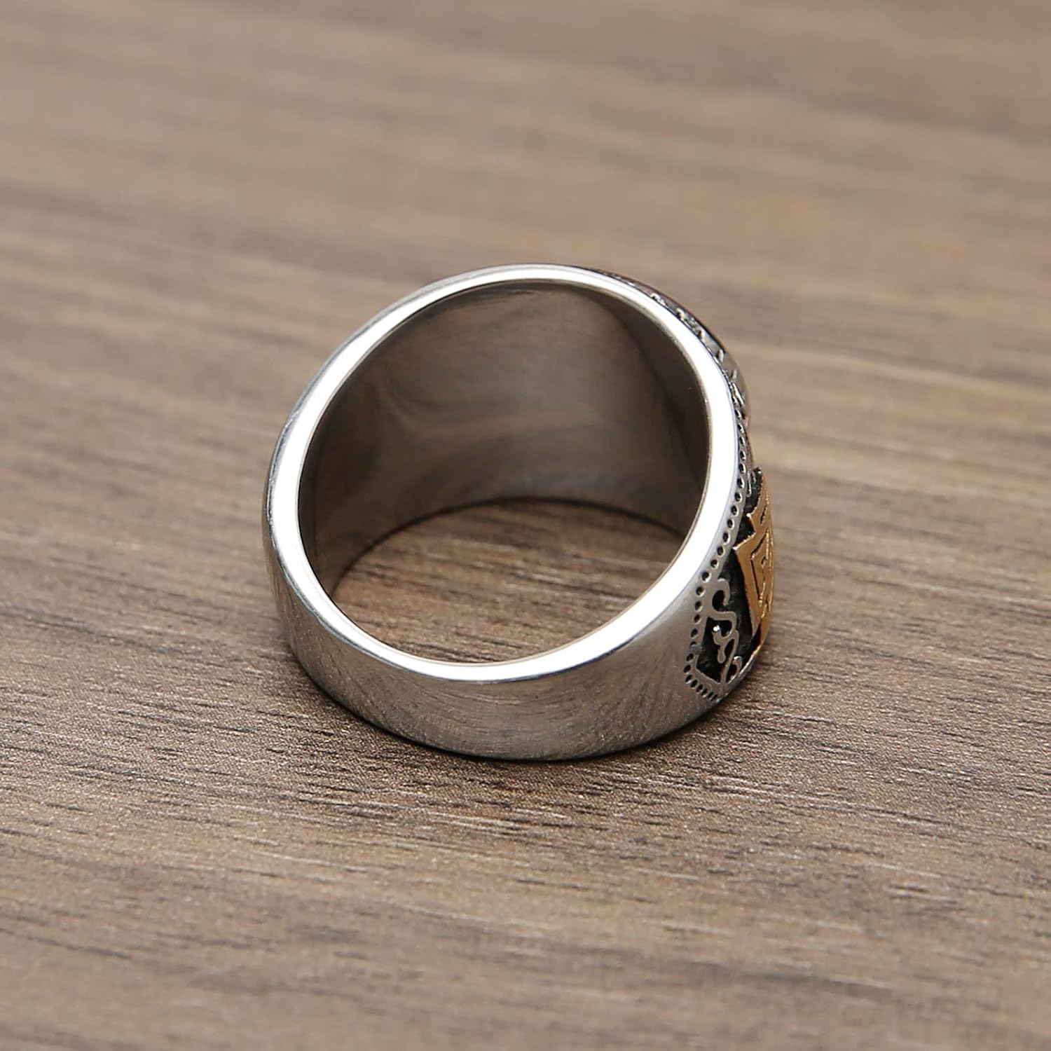 HZMAN Norse Viking Valknut Ring for Men Stainless Steel Vintage Odin Symbol Warrior Amulet Ring - Image 3