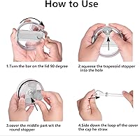 Vista 128 de Silicone Spill Stopper Set Compatible with Stanley Cup 2.0 30oz & 40oz with Straw Cover, Set of 4