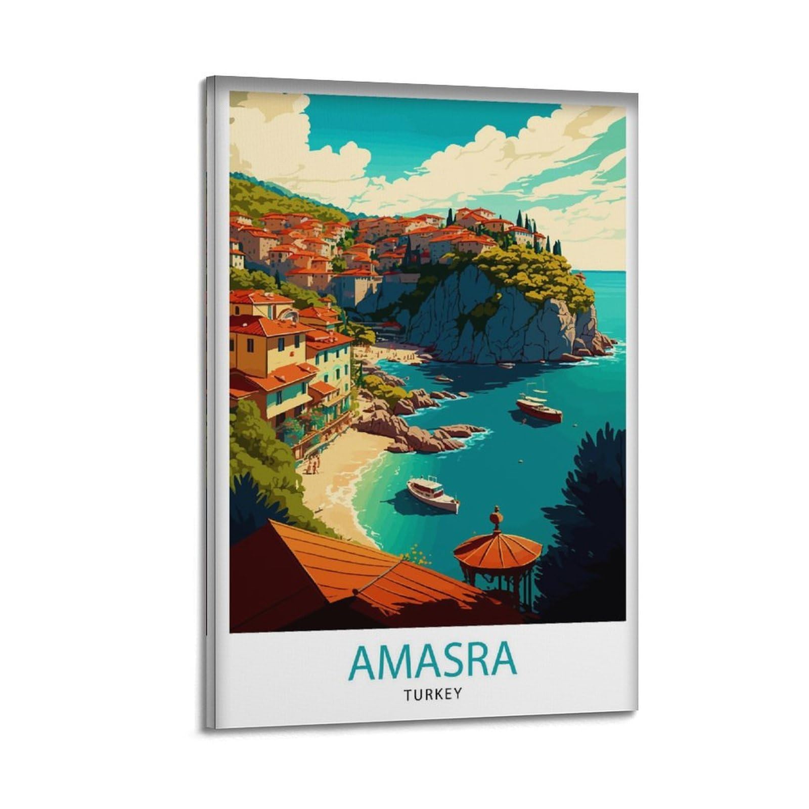xiaoxiaoshen Amasra Turkey Travel Canvas Poster Wall Art Prints Room Aesthetic Murals Bedroom And Living Decorations 20x30inch(50x75cm)
