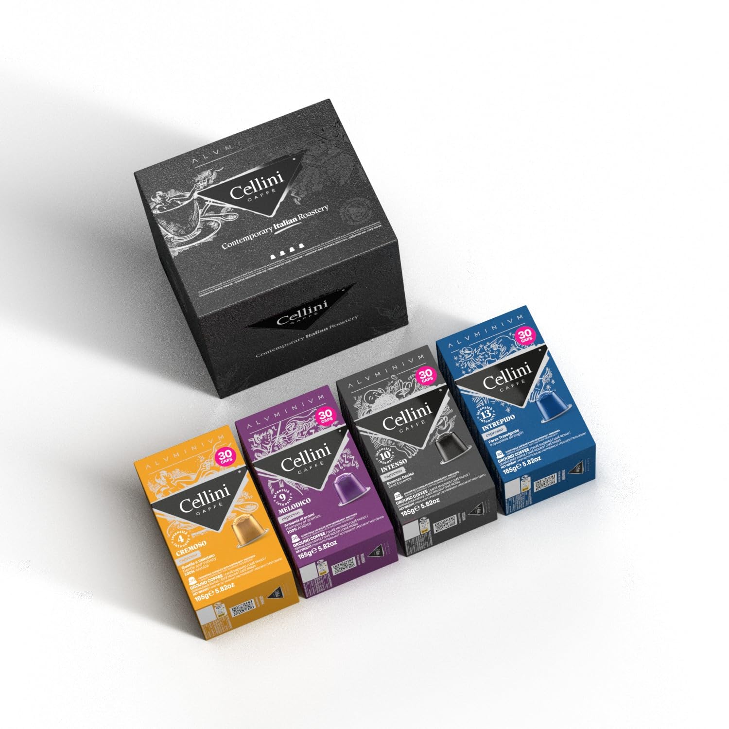 Caffè Cellini Capsule Alluminio Compatibili con Nespresso* - Aluminium Kit Degustazione 120pz