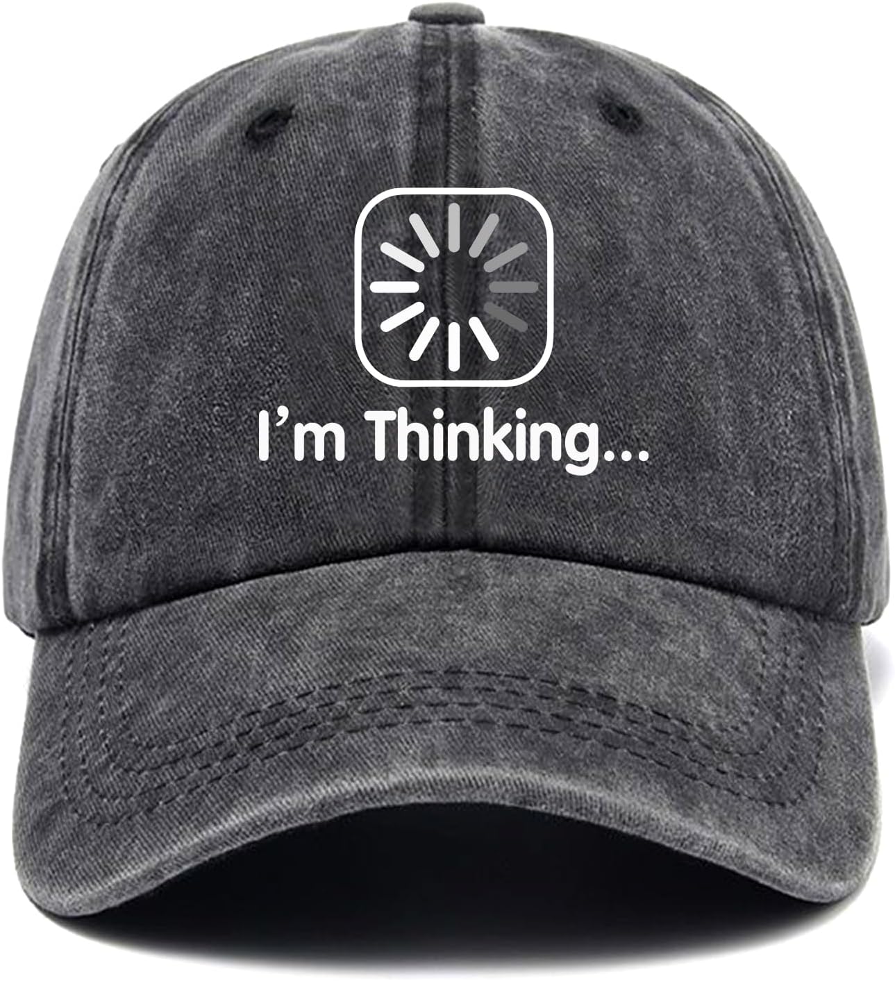 I'm Thinking…,Funny Baseball Cap,Funny Hats,Vintage Caps,Adjustable Cotton Baseball Cap for Men Women Black