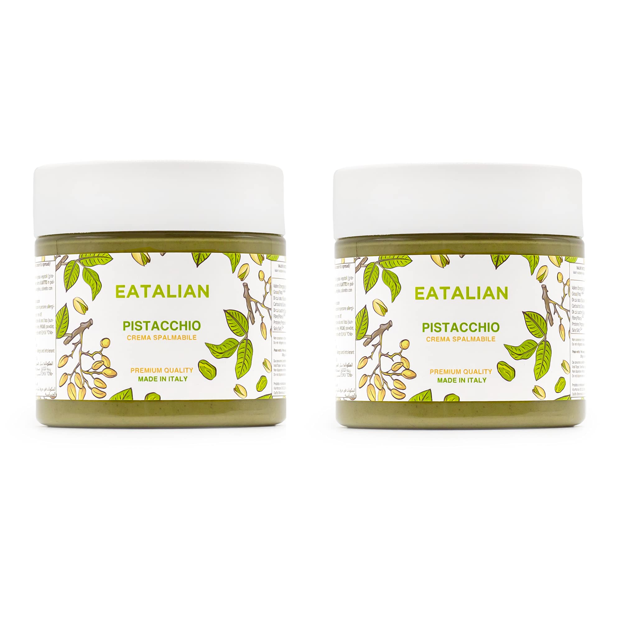 Buy EATALIAN by AMZ BETTER Pistachio Cream, 200 g X 2 Jars, Spreadable