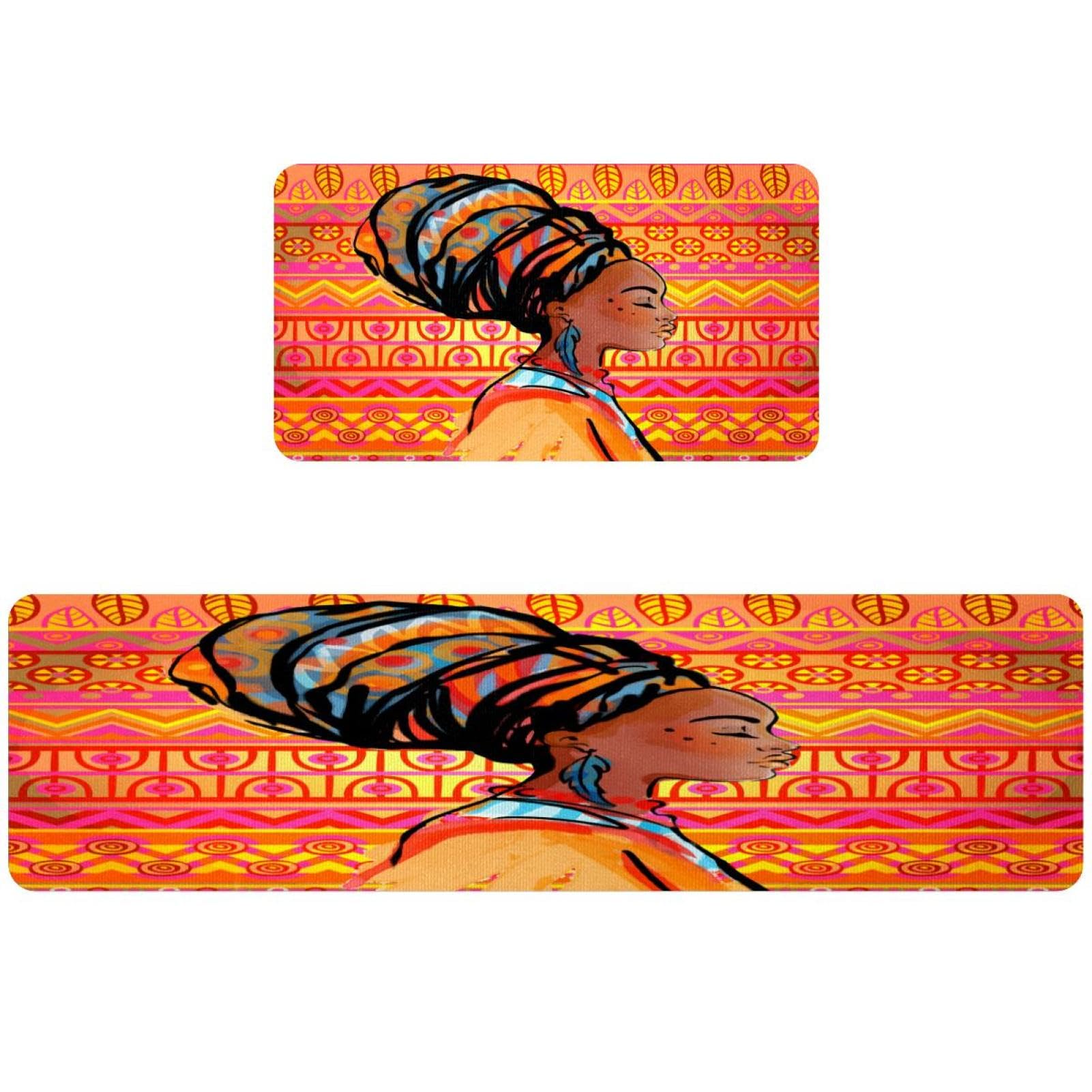 Tapete de cocina absorbente y lavable con estampado étnico tribal