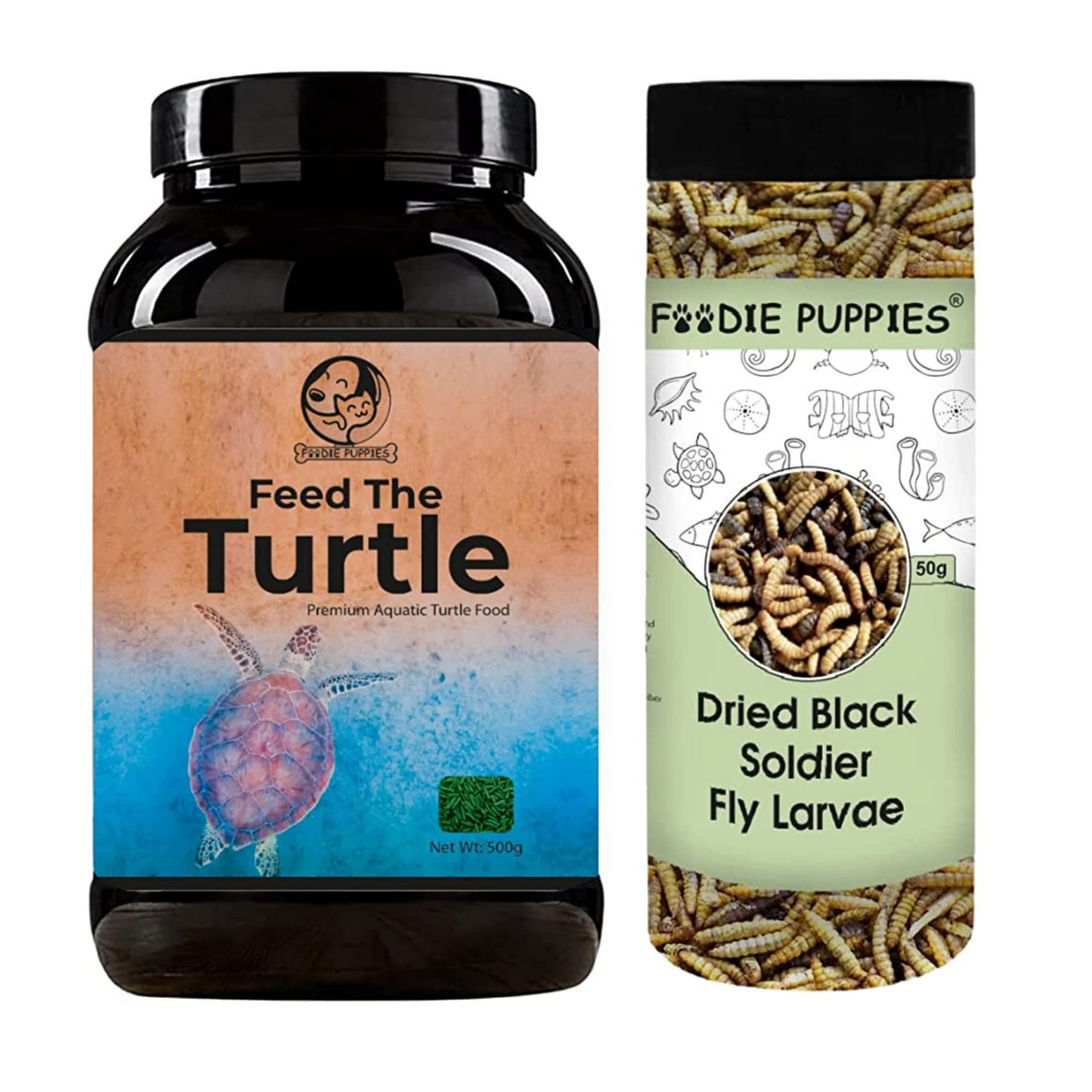 Foodie Puppies Turtle Food Combo Pellet 500g + Larvae 50g Highly Nutritionist Food Choice (B0B7XM2F9V) Amazon Price History, Amazon Price Tracker