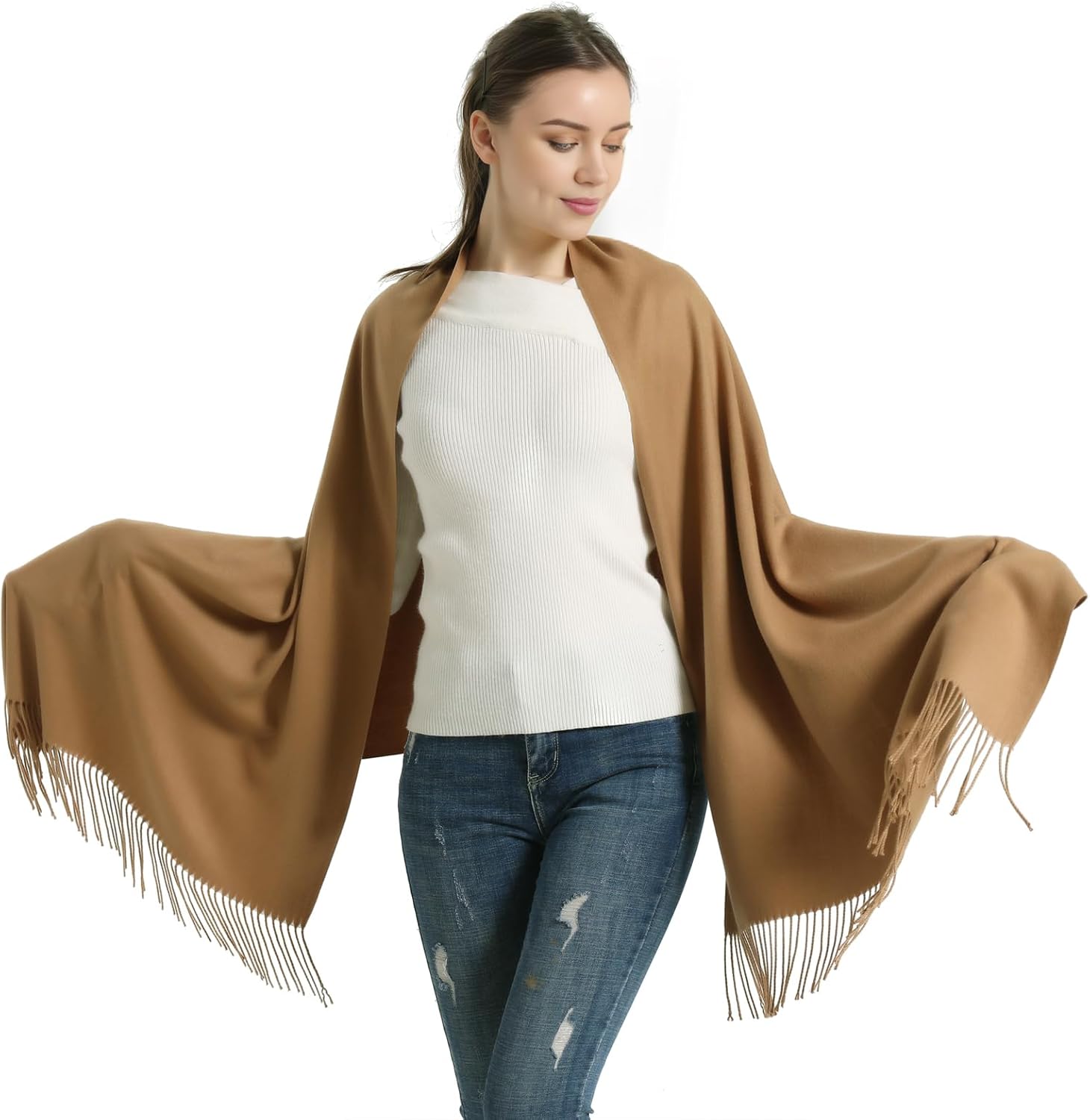 Pashmina Scarf and Shawl - Soft Women Pashminas Wrap for Wedding Evening Party dresses - Image 4