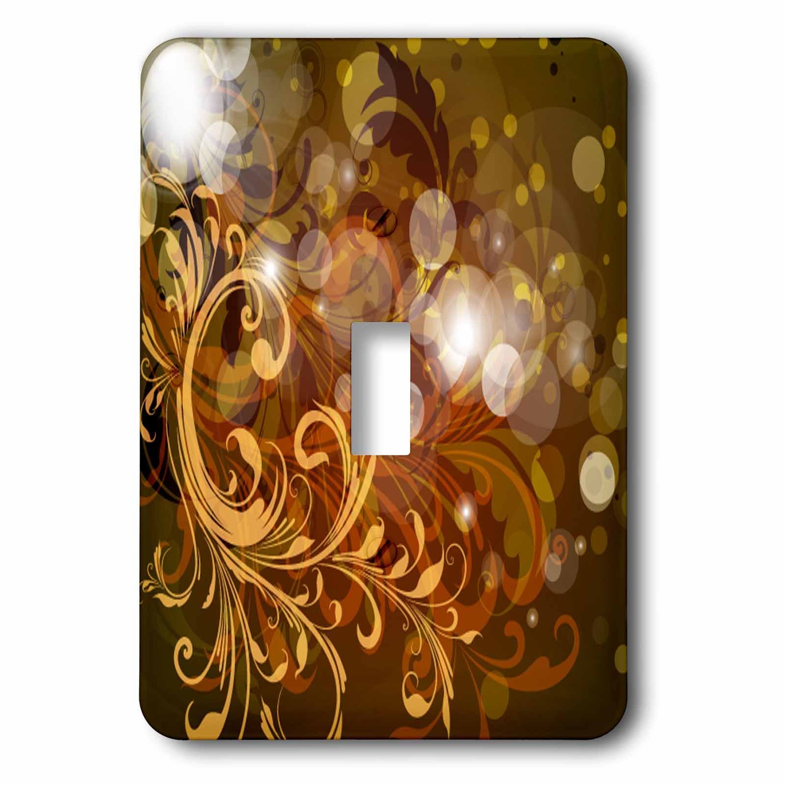 Interrupteur Jolie fleur d'or pour illuminer la décoration murale d'un salon chaleureux