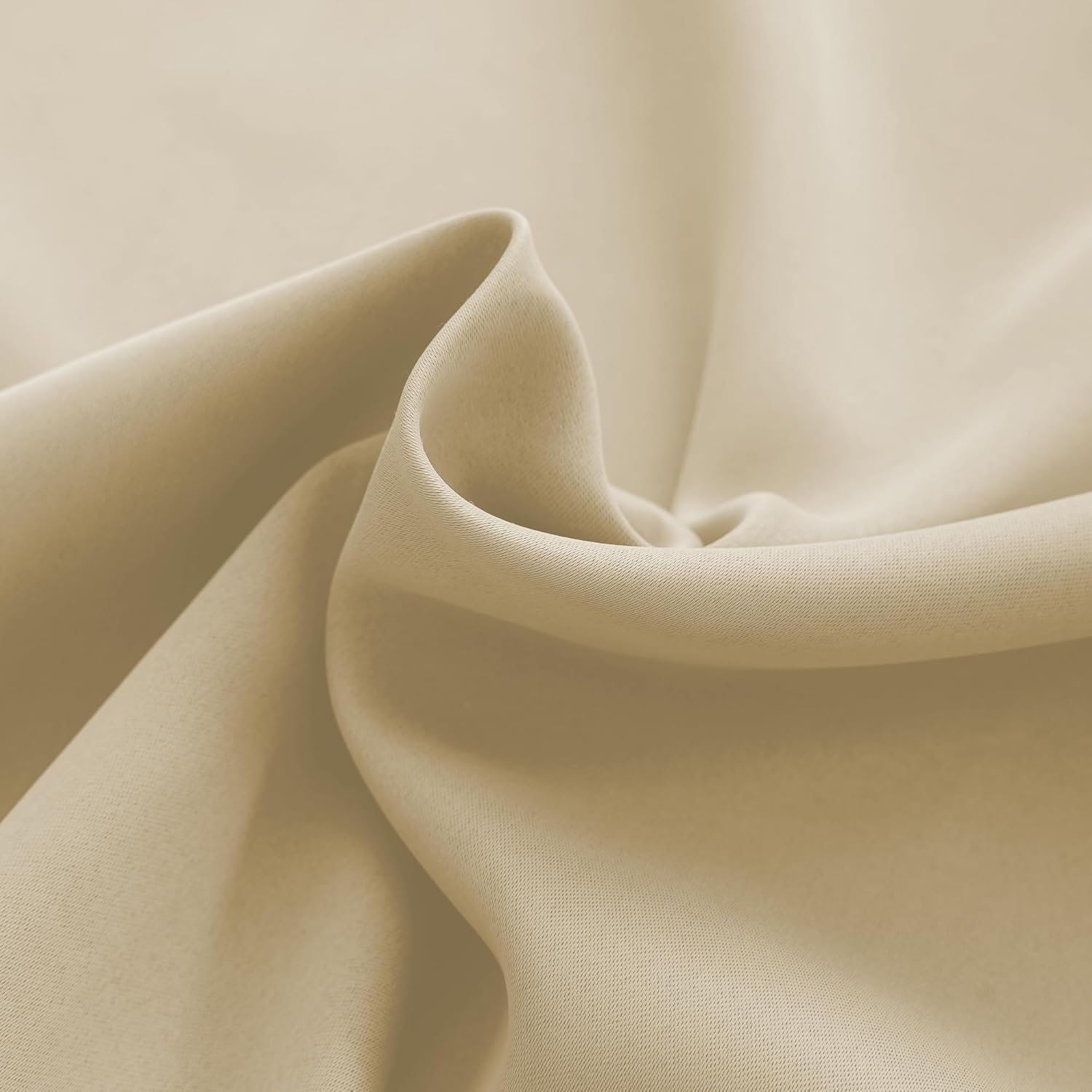 Fire Retardant Blackout Curtains,Set of Two,Meet NFPA701 Test Flame Resistant Curtain for School Classroom, Dorm Nursing Home(2Panel, Beige, 52X72 inch)