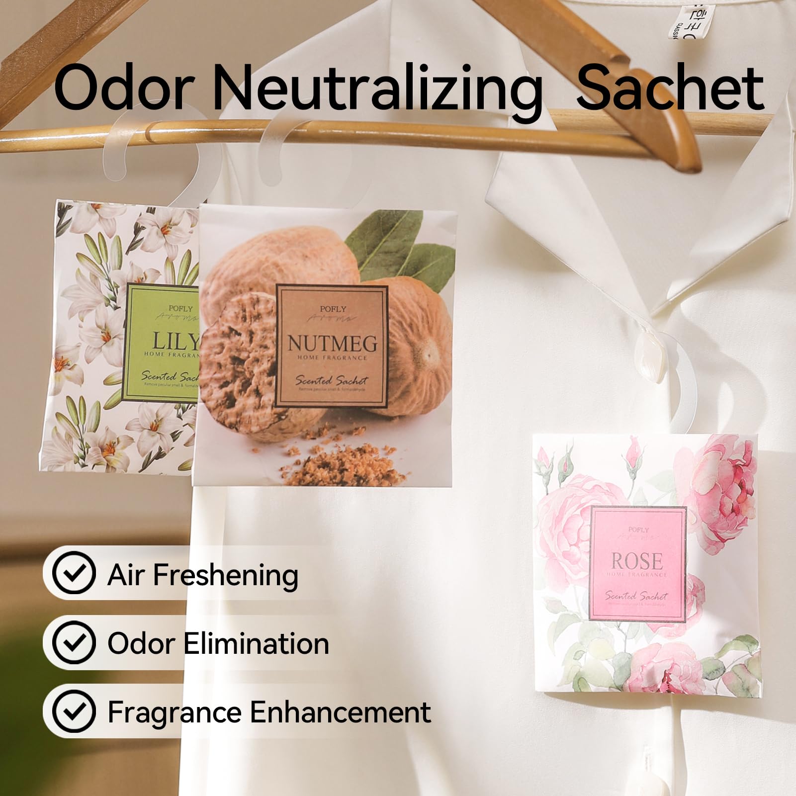 Paquete de 12 sobres perfumados de Gardenia para cajones y armarios, bolsas de larga duración, desodorizantes de cajones, aromas frescos, fragancia para el hogar para amantes (Gardenia)