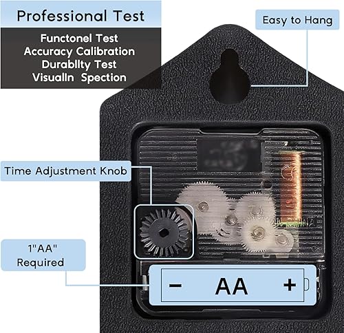 Miniatura 4 de Britimes Reloj de pared redondo, silencioso, sin tictac, funciona con pilas, reloj de cristal impermeable para exteriores, 12 pulgadas, playa,