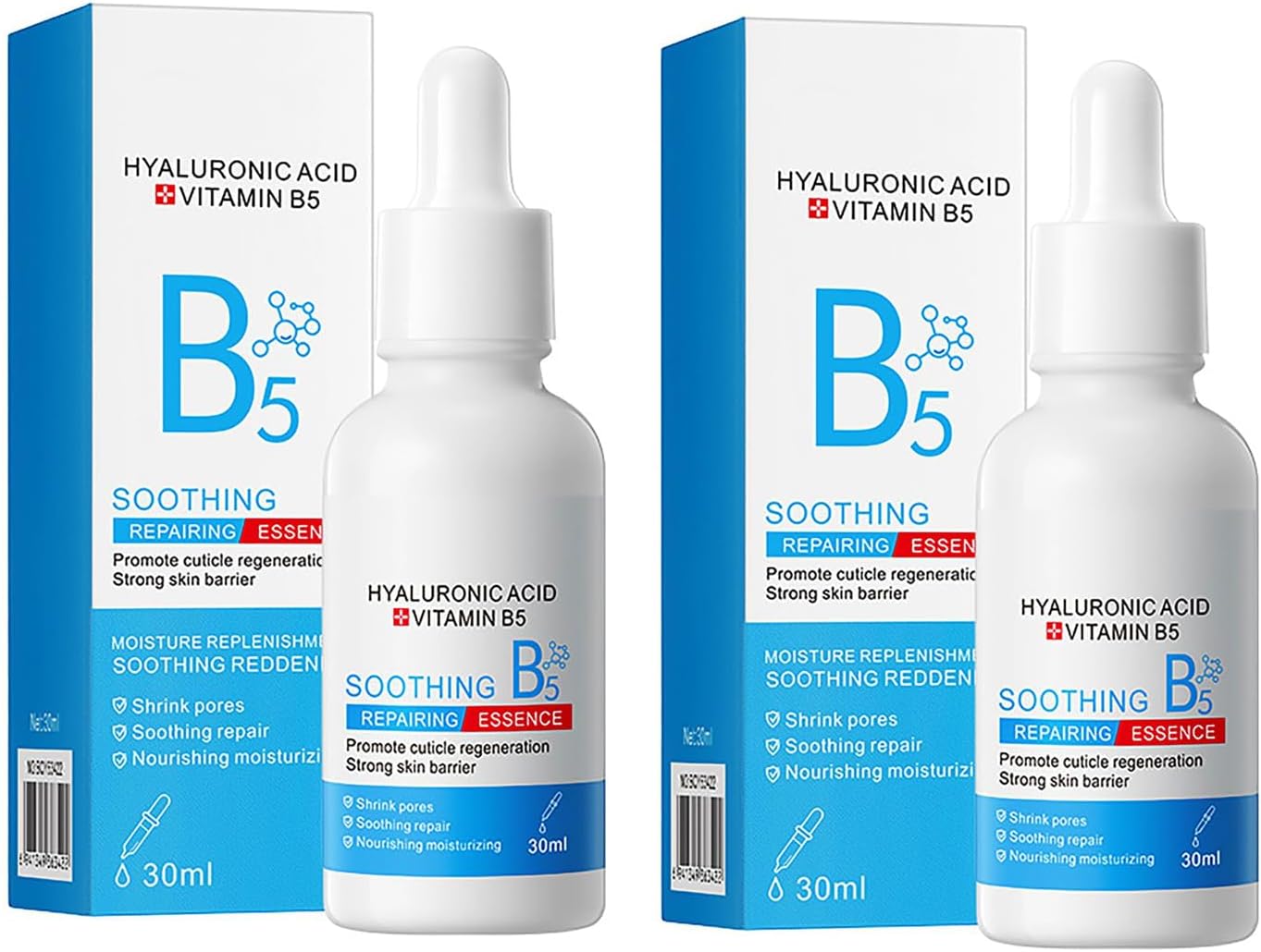 AzoneeB5 Pure Hyaluronic Acid Face Serum with Vitamin B5, Anti-Aging Serum to Eliminate Fine Lines and Wrinkles, Plumps and Repairs Dry Skin, Safe for Sensitive Skin, Moisturizing Face Serum (2Pcs)