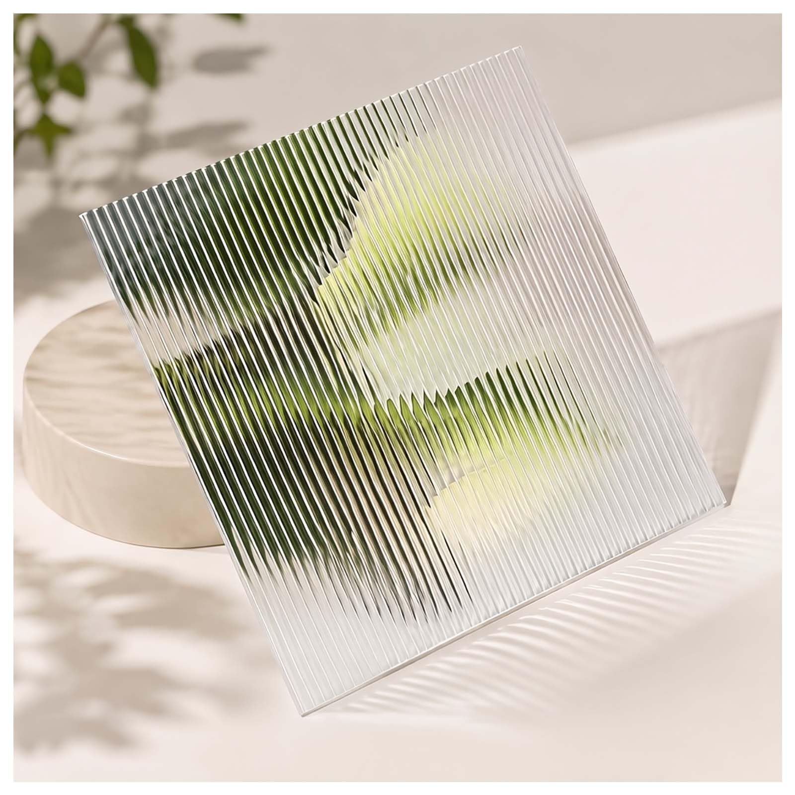 Pannello in Acrilico Rigato Trasparente Lastra 8 mm,500x500mm | Lastra in acrilico trasparente con superficie rigata, ideale per mobili, espositori, divisori e progetti creativi fai da te