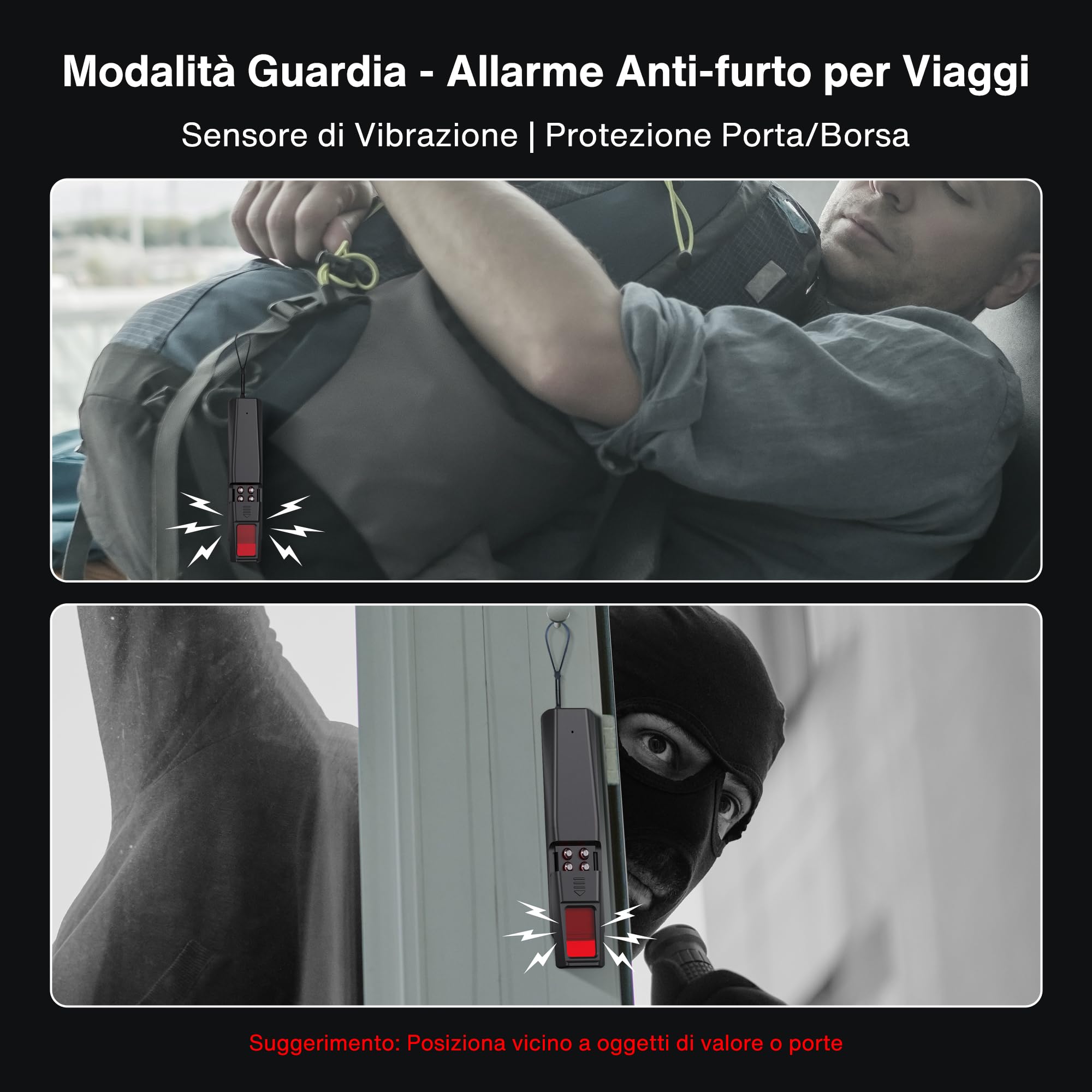 Rilevatore Microspie e Telecamere Nascoste Professionale 5-in-1, 2025 Antispia Rilevatore GPS Spia, Allarme Antifurto, Cimici, Dispositivi RF e Audio con Scansione Avanzata per Casa, Hotel, Ufficio