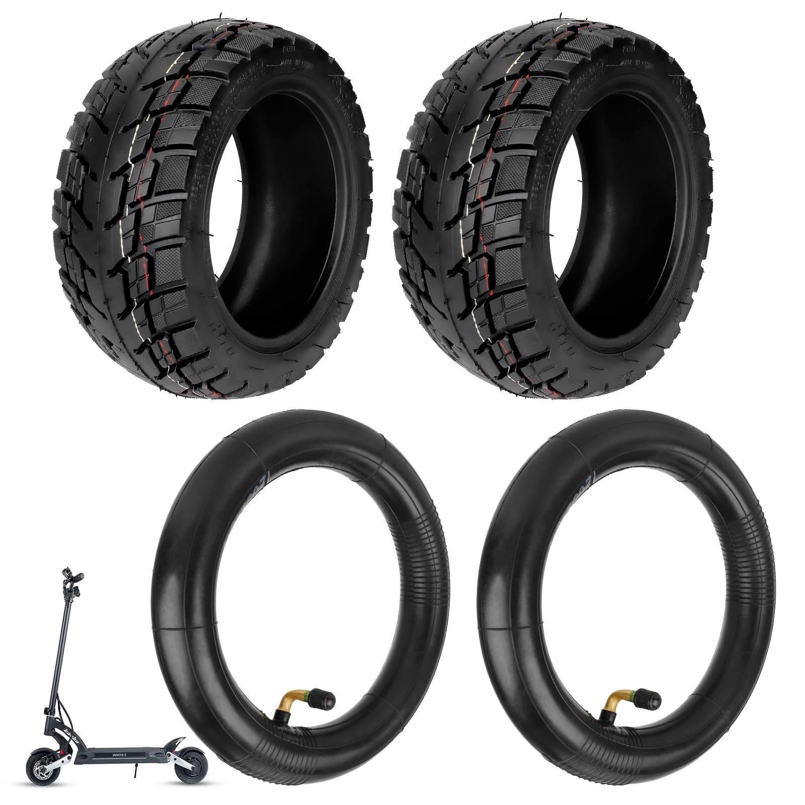 ulip 8x3.00-5 Tire with Inner Tube 8 Inch Tubeless Tire for Kaabo Mantis 8 Electric Scooter Accessories Rear Front Tire (2 tires and 2 inner tubes)