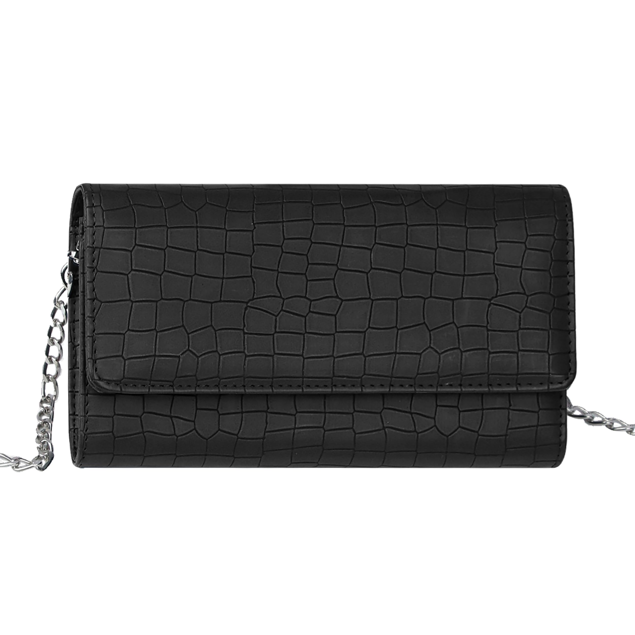 The Wallet Store Croco Design Sling Bag - Black
