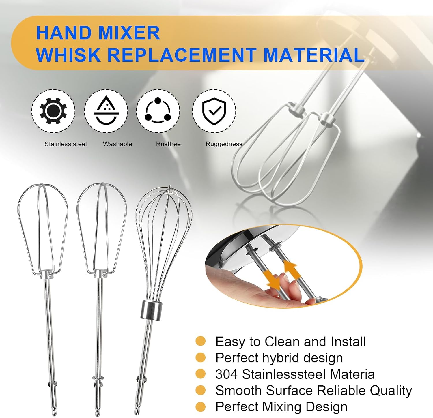 Hand Mixer Beaters Attachments for BLACK and DECKER