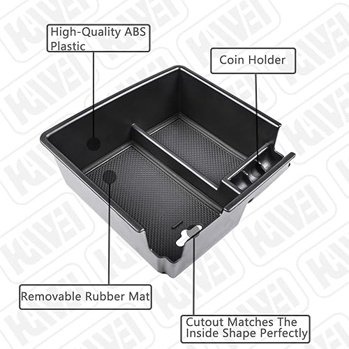 Miniatura 5 de HGWEI Center Console Organizer Compatible with Ford Ranger 2019 2020 2021 2022 2023 XL XLT Lariat Accessories, Armrest Storage Box Secondary Insert