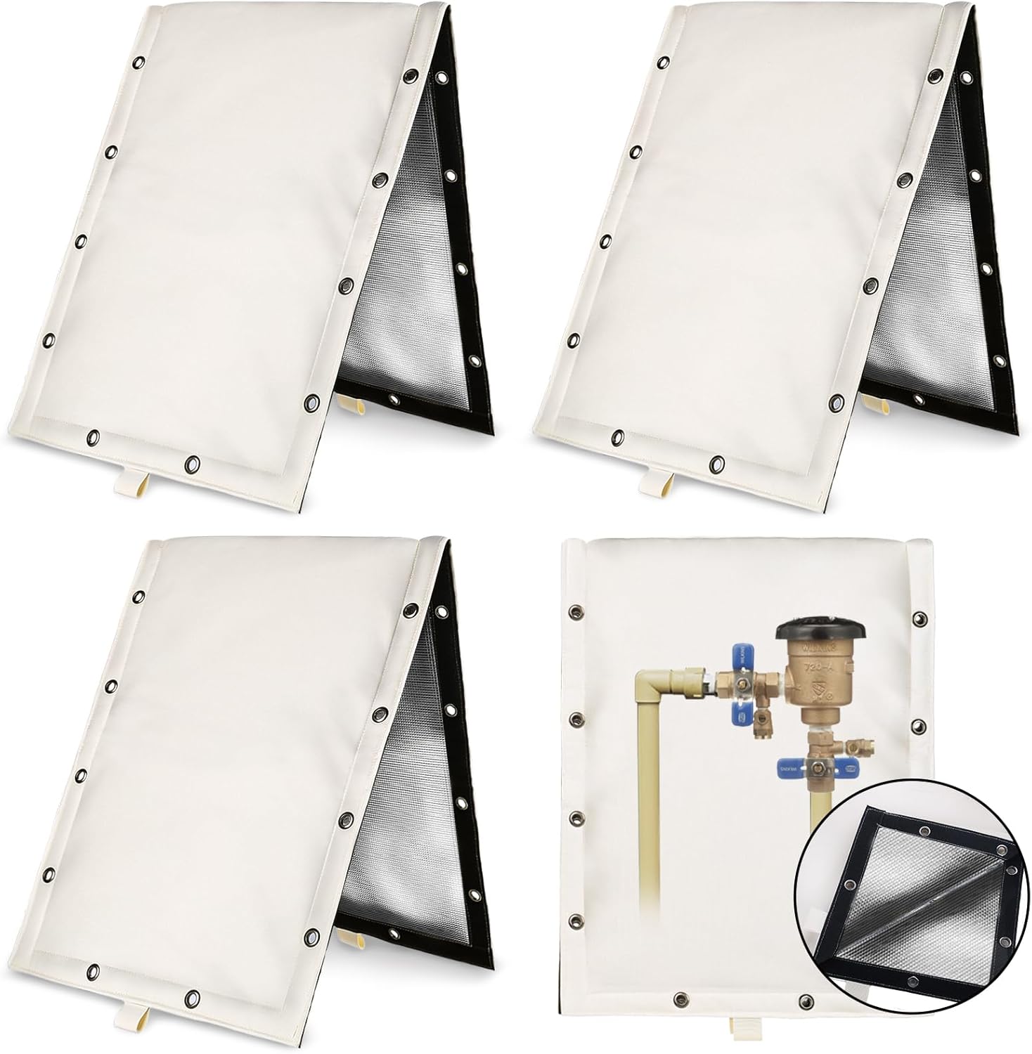 4 Pack Backflow Preventer Insulation Cover 5 Layers of Backflow