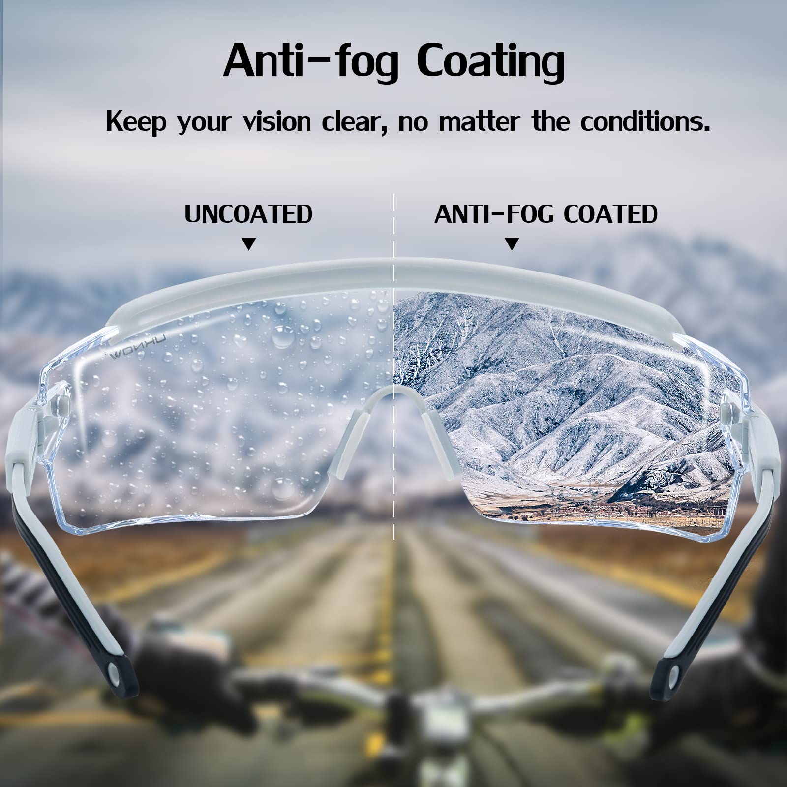 UKNOW Gafas de seguridad sobre gafas, gafas de seguridad antivaho envolvente, gafas protectoras ANSI Z87.1