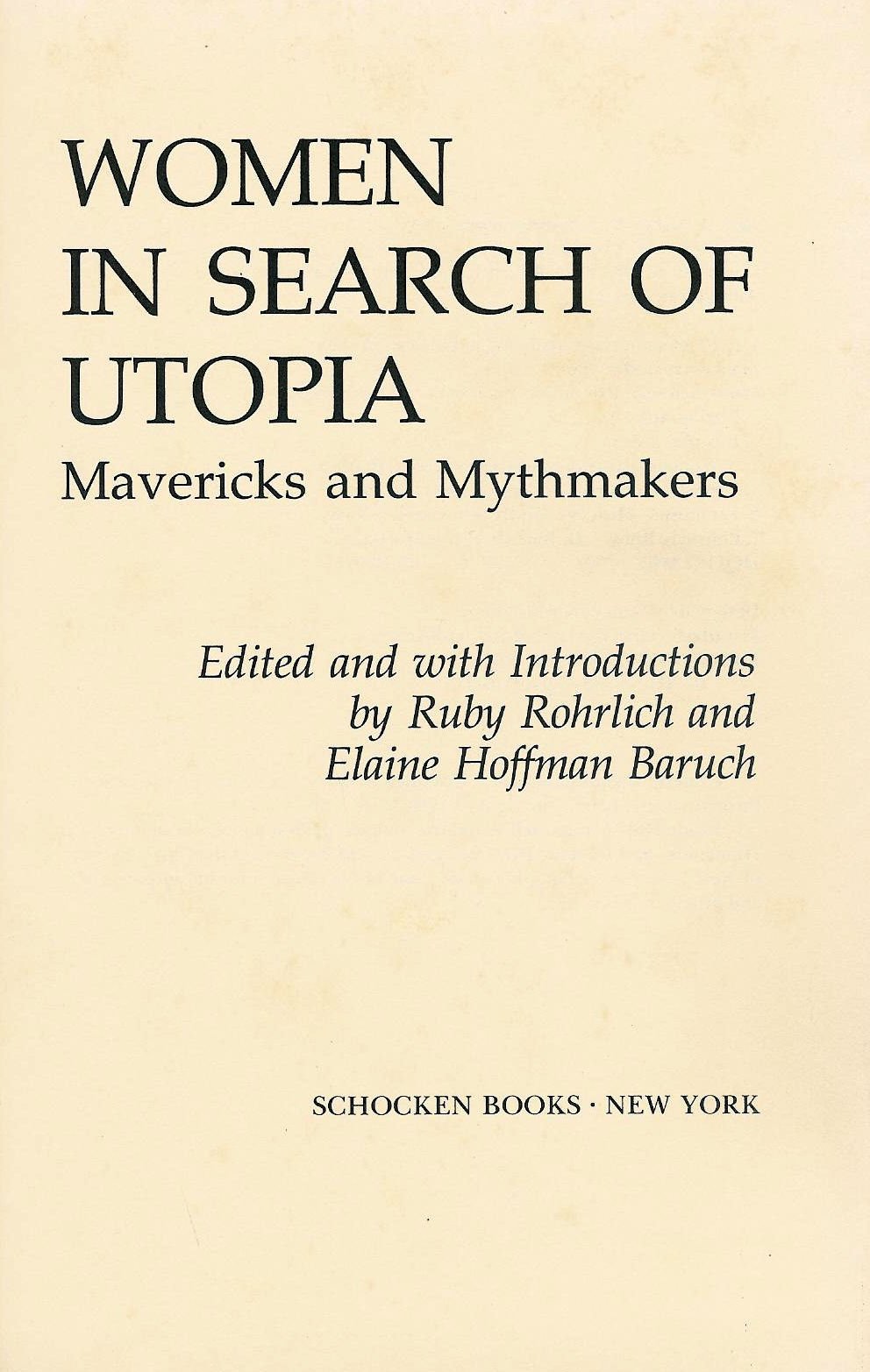 Buy WOMN/SEARCH UTOPIA: Mavericks and Mythmakers — BookShops.in