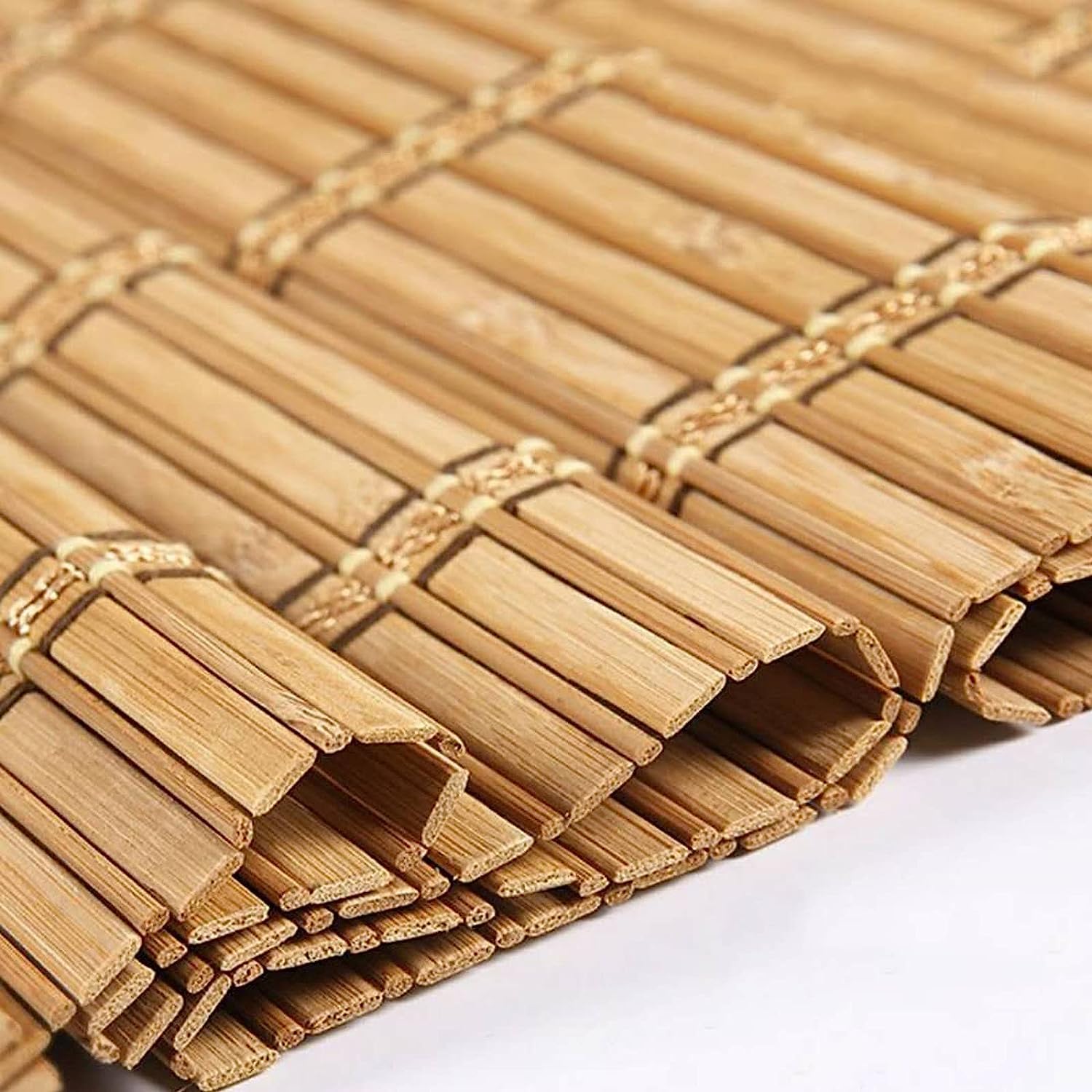 Bambus-Rollos für drinnen und draußen, Retro-Stil, römischer Stil, Verdunkelungsschatten, 119,4 x 299,7 cm, natürliche Gartendekoration